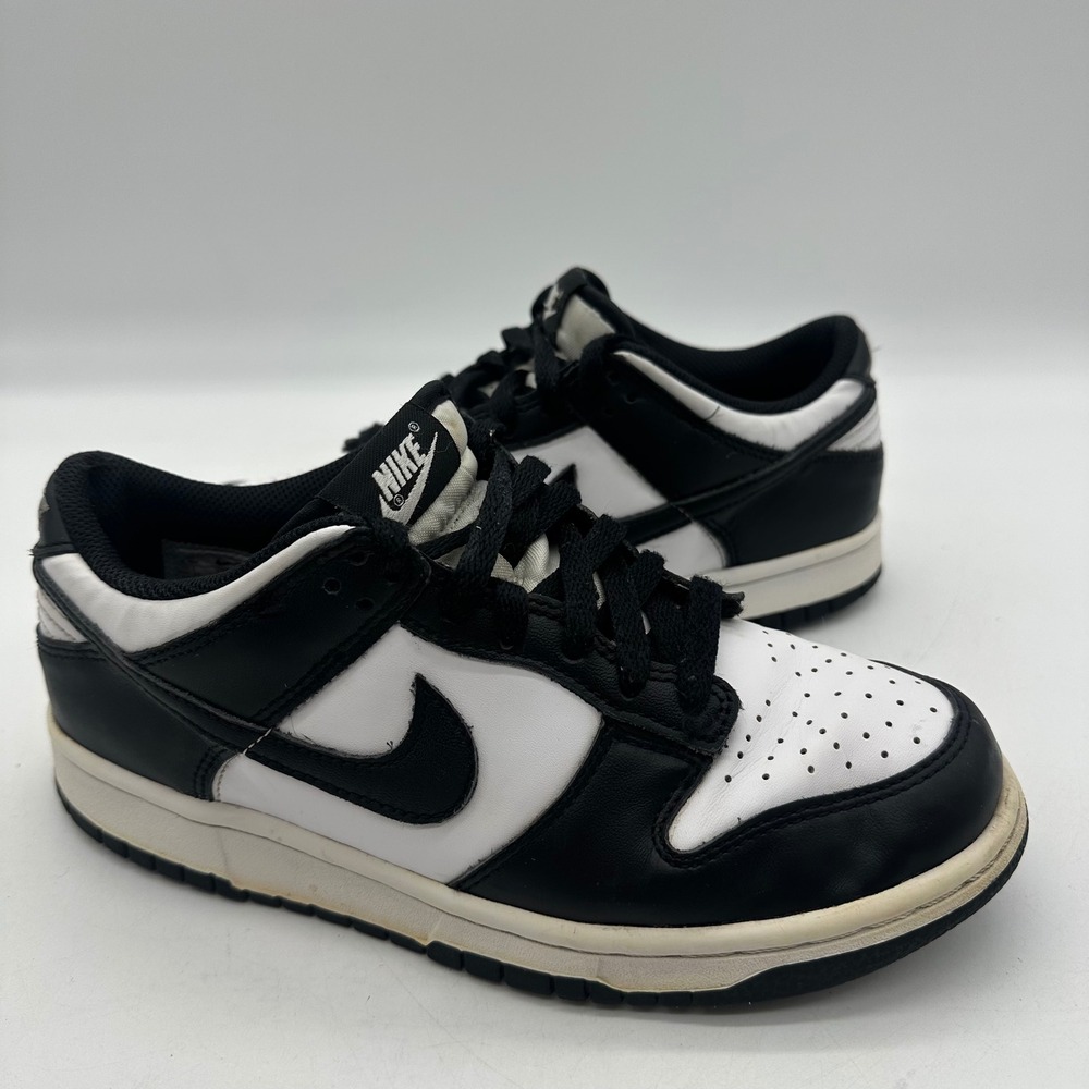 Nike CW1590-100 Youth 6.5Y Shoes Black White Dunk Low Panda Lifestyle Sneakers